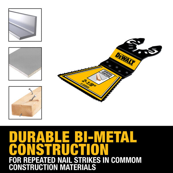 DeWalt DWA4283B OSC 2 1/8" 3-Sided General Purpose Blade 10PK - Ace Tool Group - DeWalt
