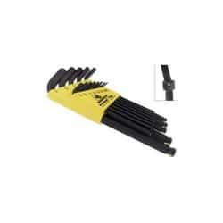 sizes 1/16-1/4-Inch Bondhus 74938 Set of 10 Balldriver L-wrenches with ProHold Tip 