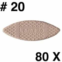 80-Piece Lamello 144510 Beechwood Biscuits/Plates 