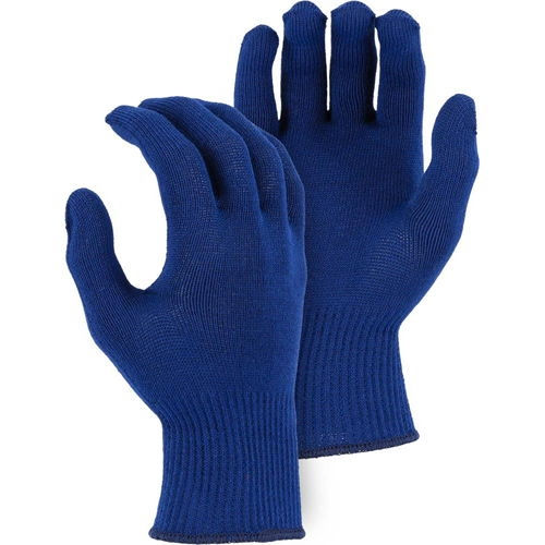 Majestic 3430B Dupont Thermalite Wicking Hollow Core Fiber Liner Gloves 12 Pair Blue One Size 